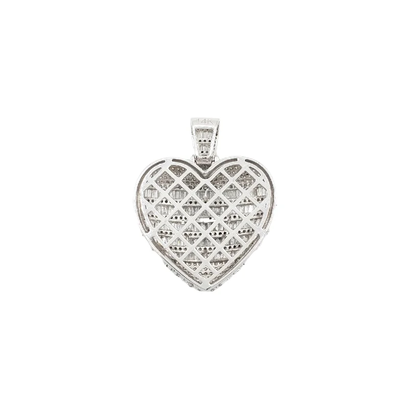 14k Baguette Diamond Heart With 2.51 Carats Of Diamonds #21701