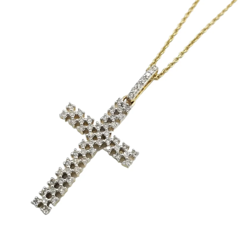 14k Diamond Cross With 0.35 Carats Of Diamonds #25994