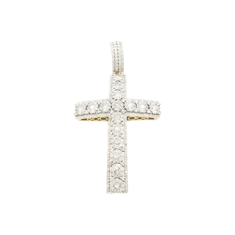 14k Diamond Cross With 2.94 Carats Of Diamonds #22521