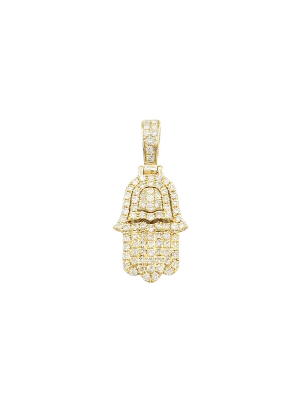 14k 3D Diamond Hamsa With 1.25 Carats Of Diamonds #9164