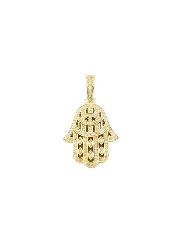 14k Diamond Hamsa With 0.76 Carats Of Diamonds #22244