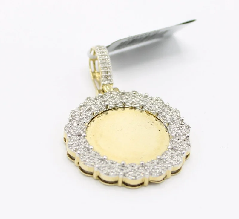 14K VS Diamond Picture Pendant Yellow Gold