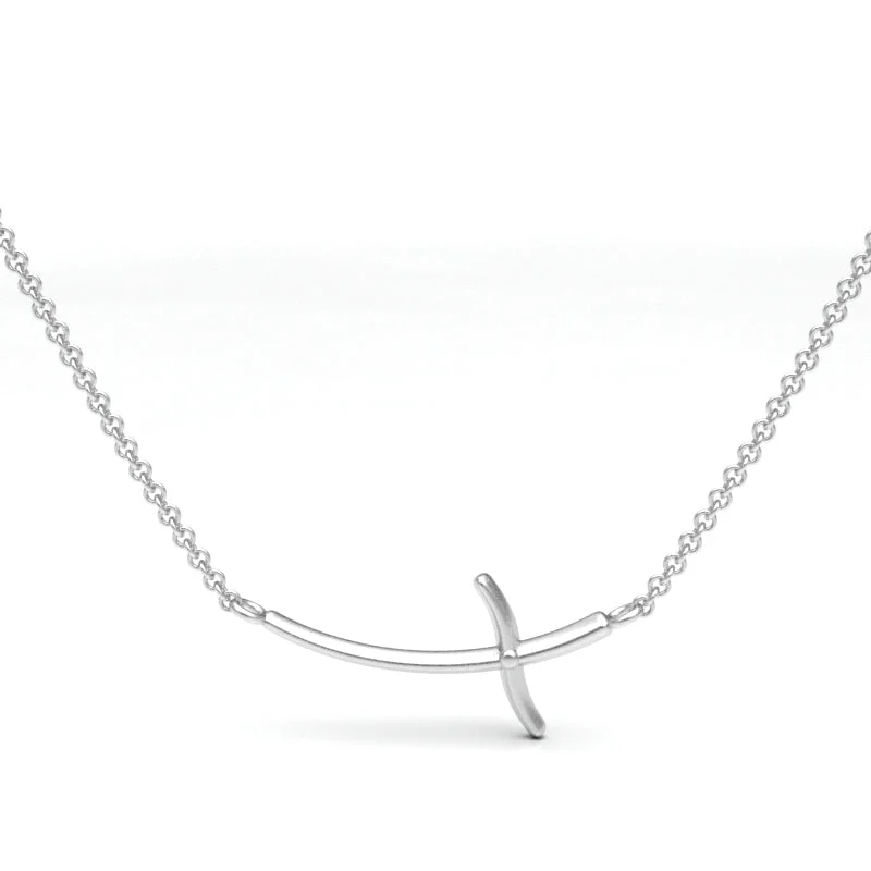 Bent Cross Necklace