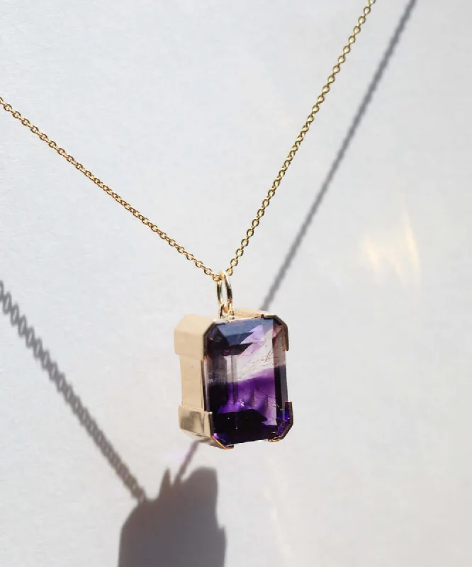 Bi-Color Amethyst Pendant