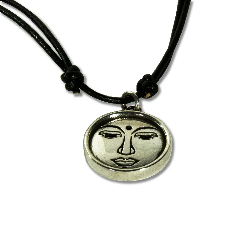 Buddha Pendant on Leather Cord