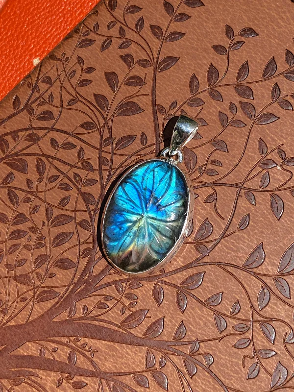 Carved Labradorite Pendant