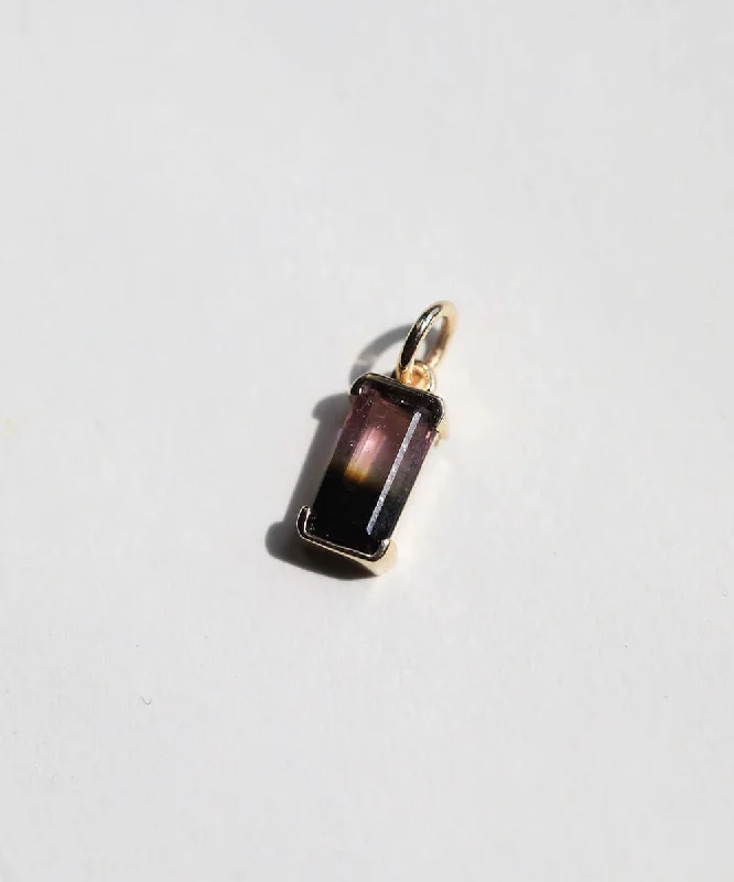 Color-Blocked Tourmaline Pendant (Small)