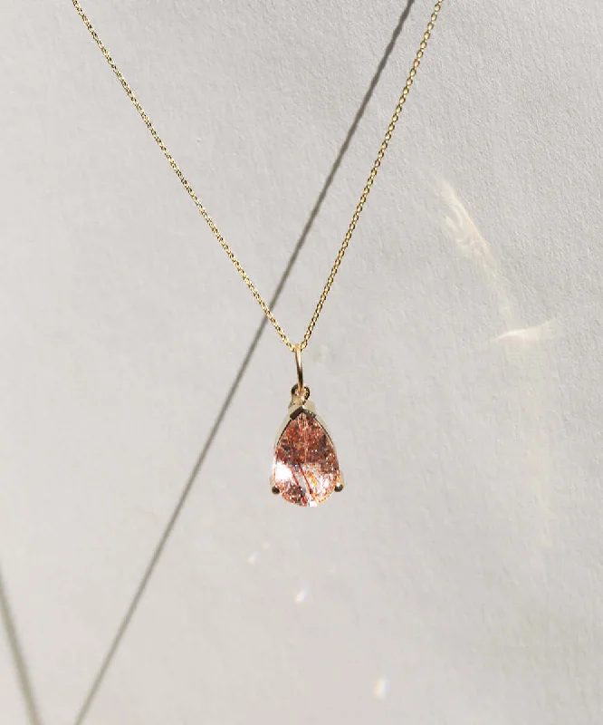 Confetti Sunstone Pear Pendant