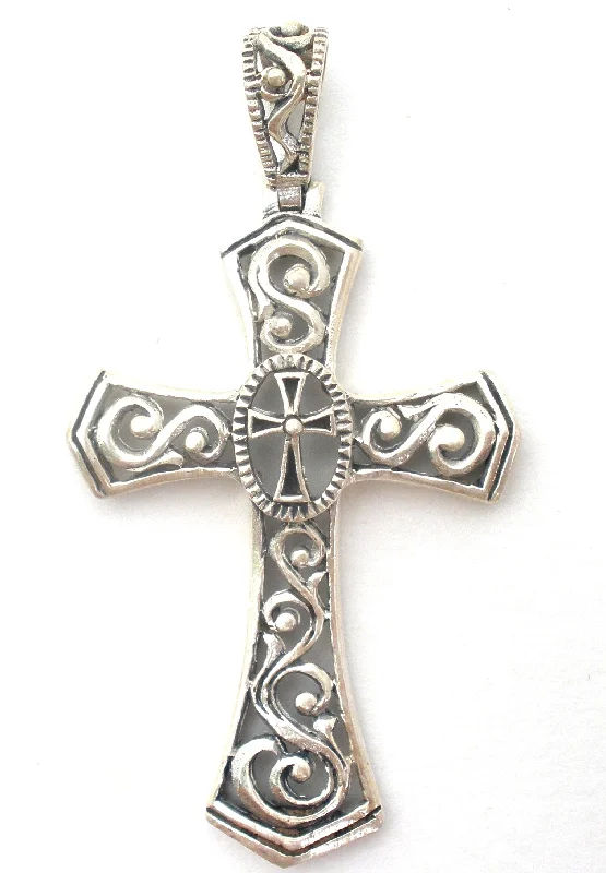 Cross Pendant Sterling Silver Vintage