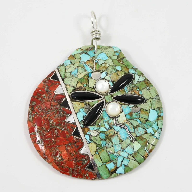 Dragonfly Inlay Pendant