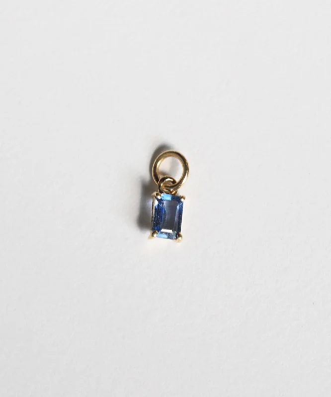 Emerald Cut Sapphire Pendant