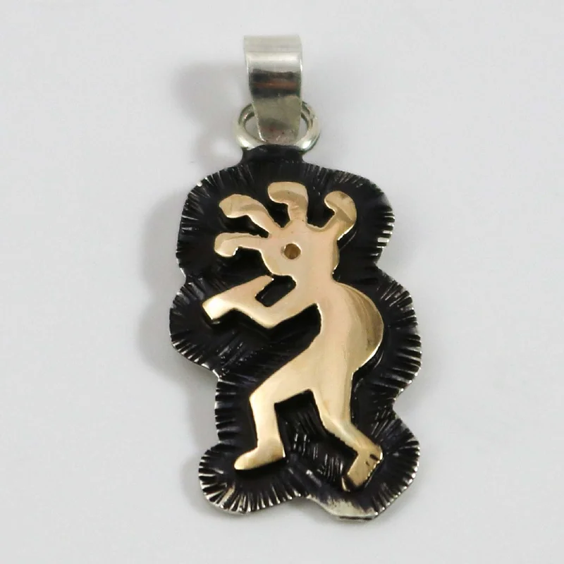 Gold on Silver Pendant