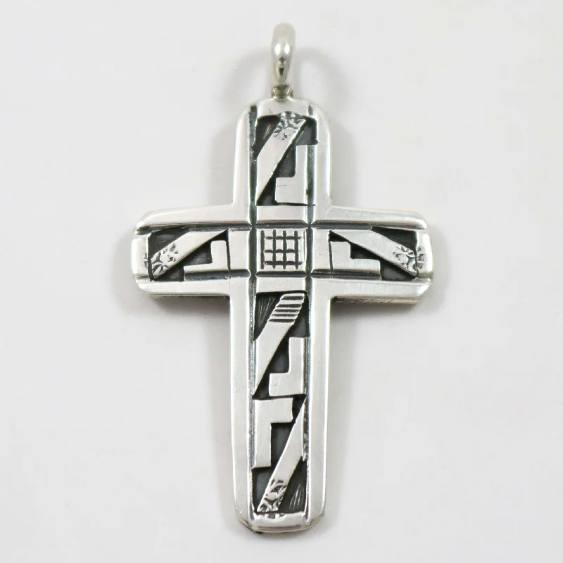 Overlay Cross Pendant