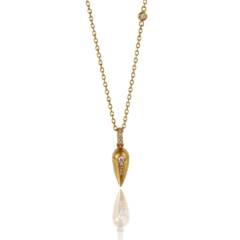 Pavé Plumb Drop Necklace