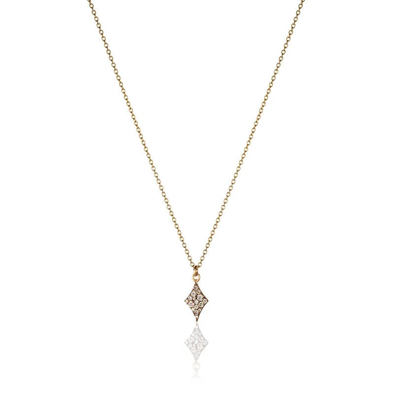 Pavéd Diamond motif charm pendant