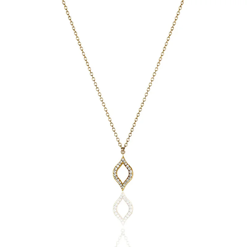 Pavéd Elli motif charm pendant