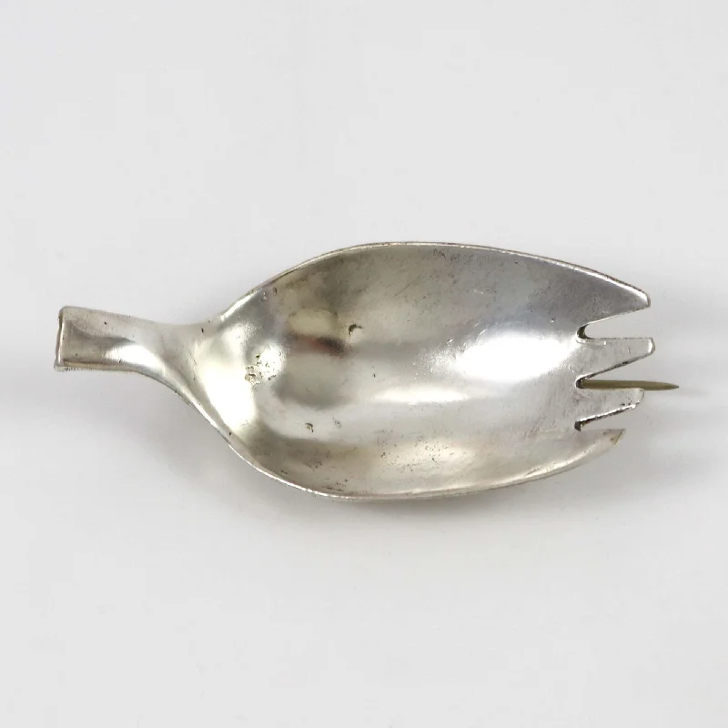 Silver Spork Pin