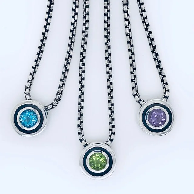 SpiralZ Pendant with Gemstone