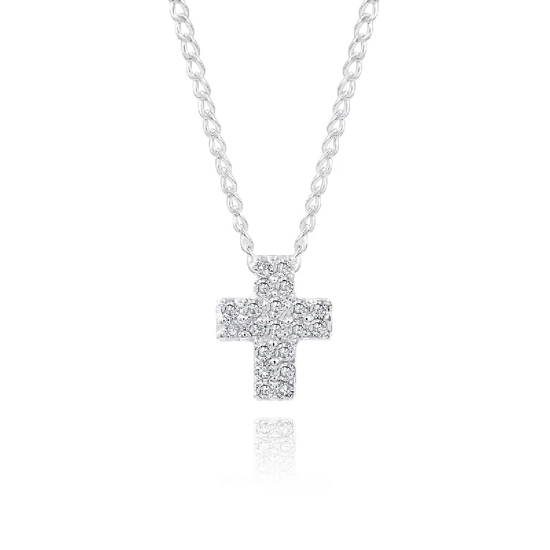 Tiny Cross with PAVE Diamonds