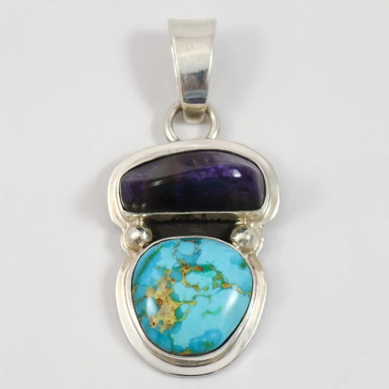 Turquoise and Sugilite Pendant