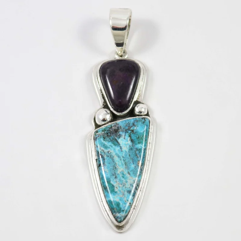 Turquoise and Sugilite Pendant