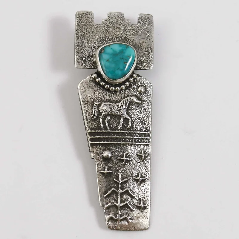 Turquoise Corn Maiden Pendant