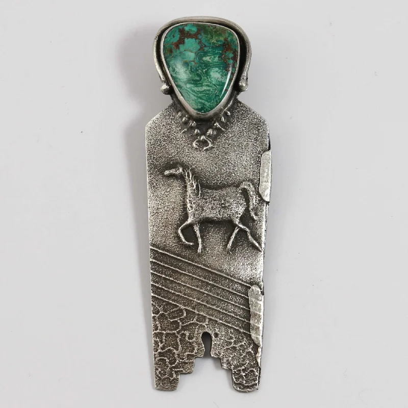 Turquoise Corn Maiden Pendant