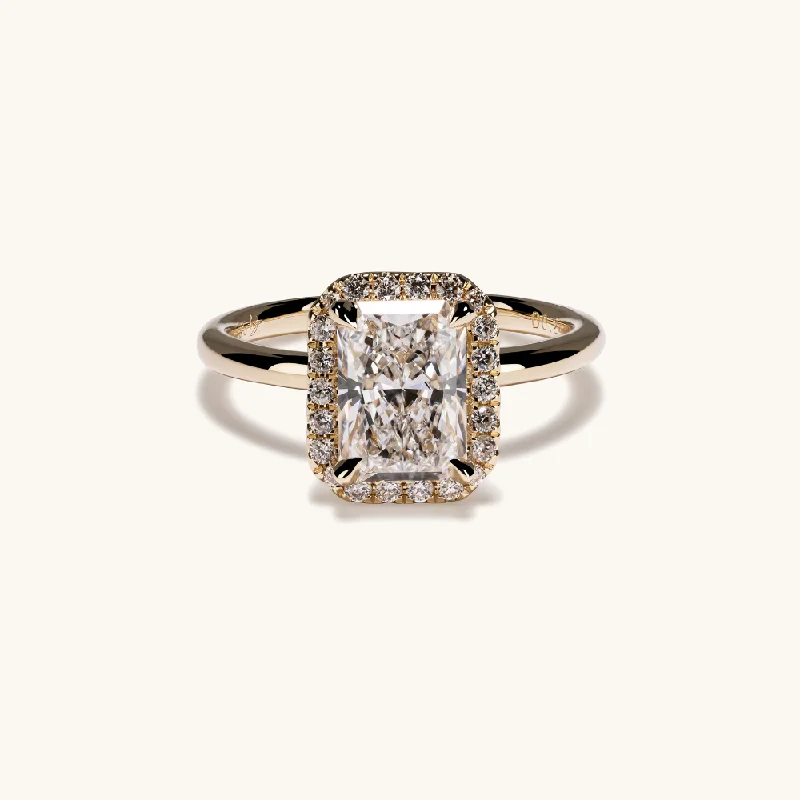 1.75 Radiant Lab Diamond Engagement Ring