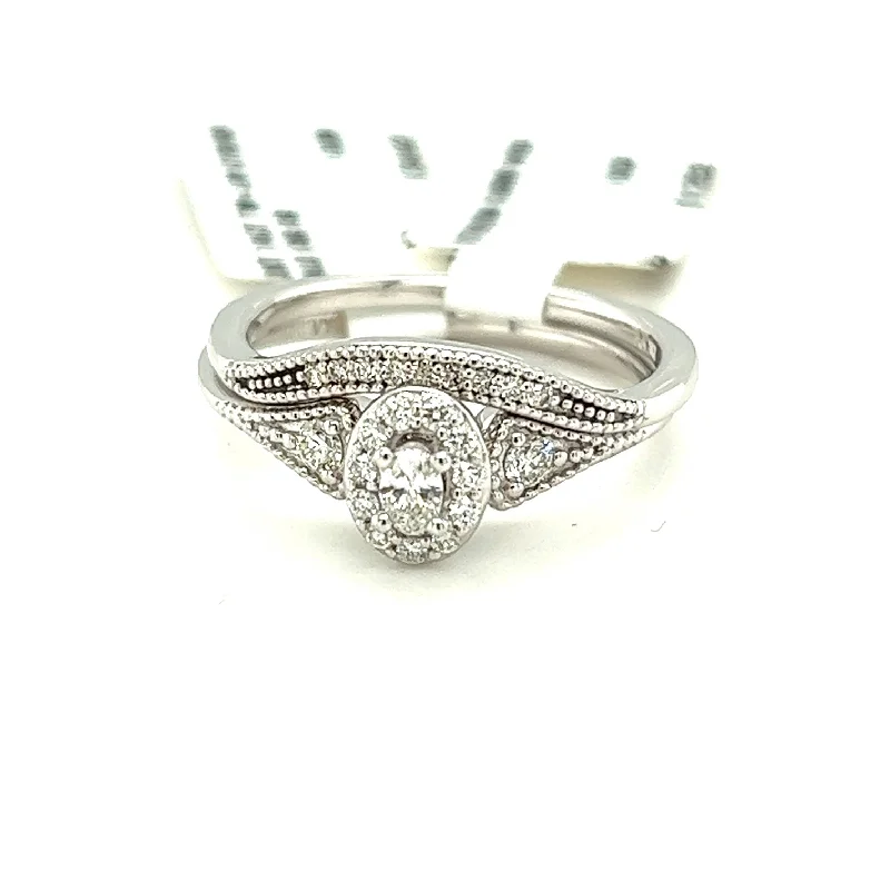 10k White Gold Wedding Set