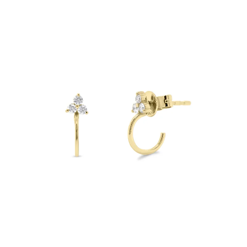 Diamond Trio Stud & Huggie Earrings