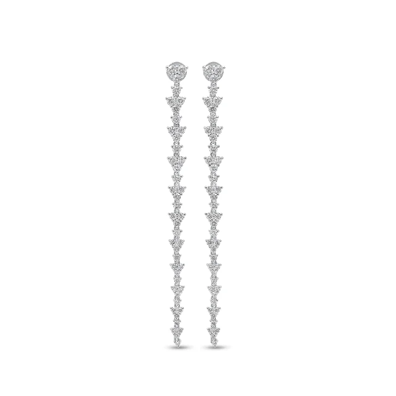 Diamond Cluster Drip Earrings