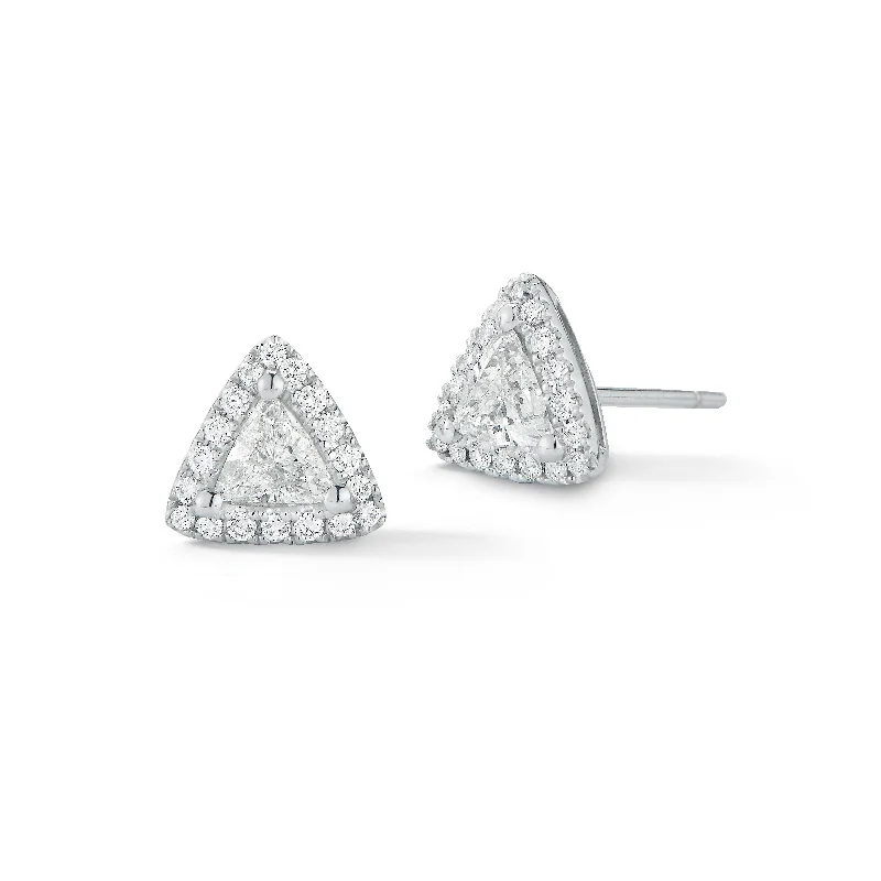 Triangle-shaped Diamond Earrings