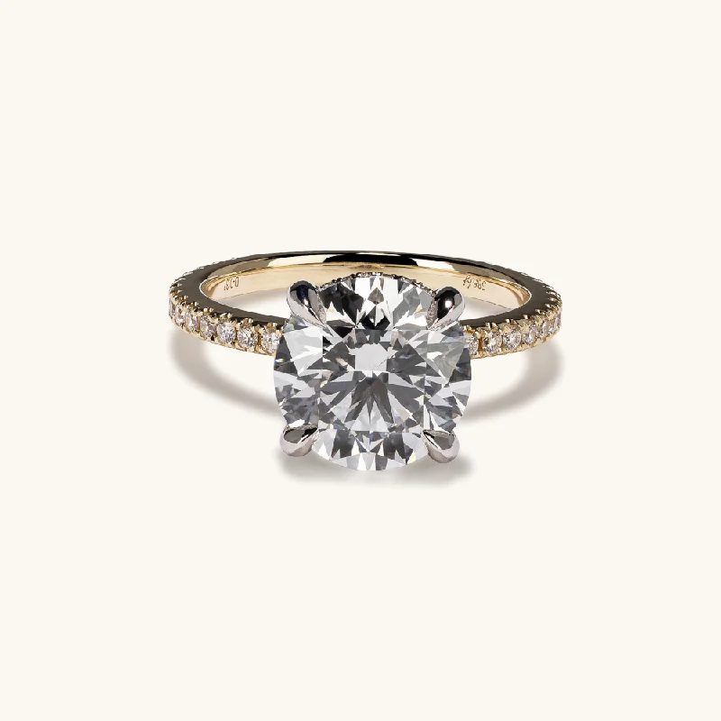 2.57 Round Lab Diamond Engagement Ring