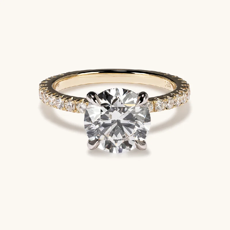 2.70 Round Lab Diamond Engagement Ring