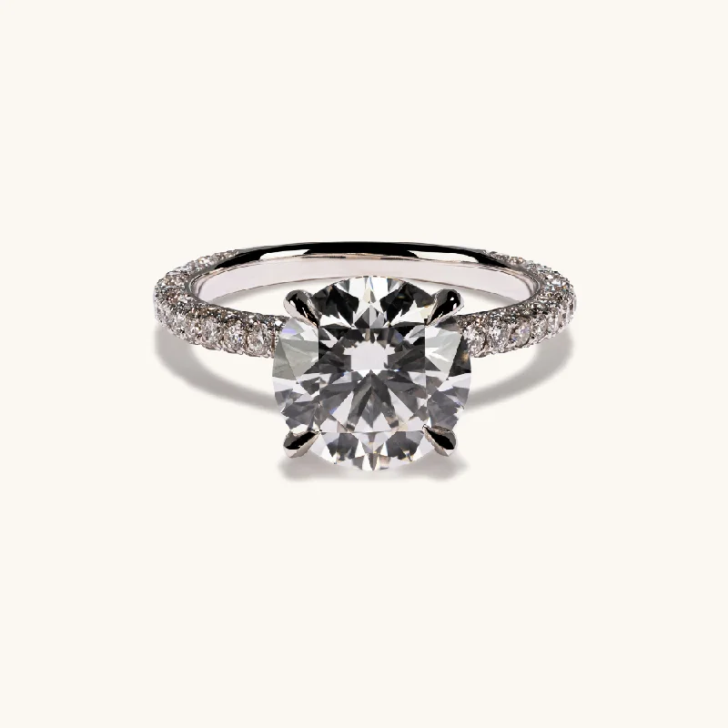 2.72 Round Lab Diamond Engagement Ring