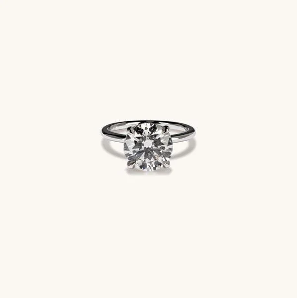 3.76 Round Lab Diamond Engagement Ring with Hidden Halo