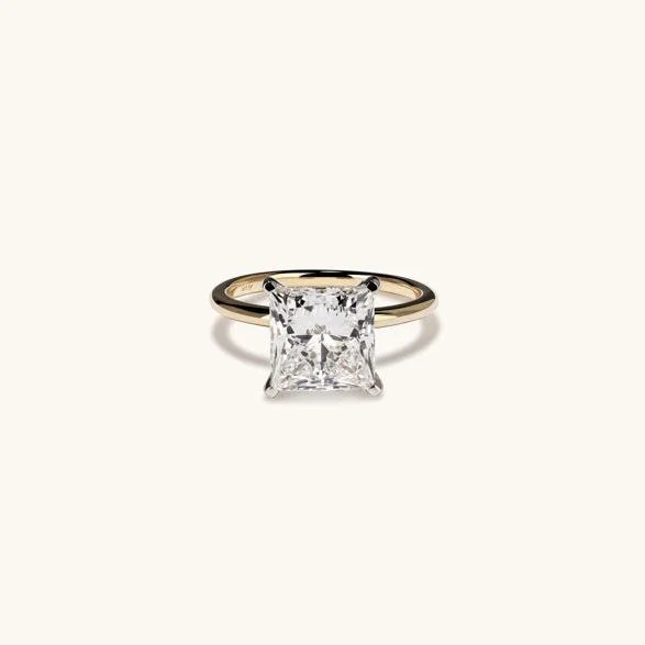 3.85 Princess Lab Diamond Engagement Ring