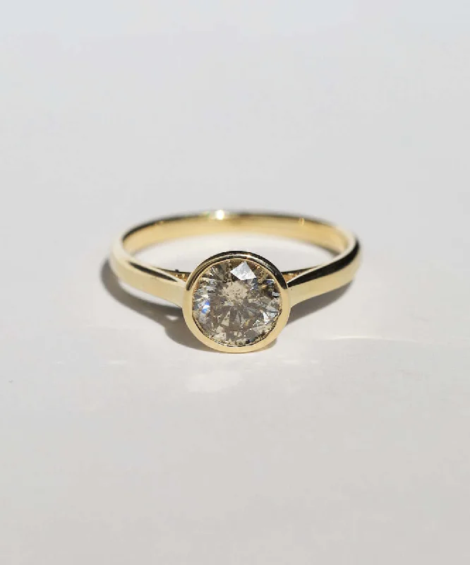 Cognac Diamond Bezel Solitaire II