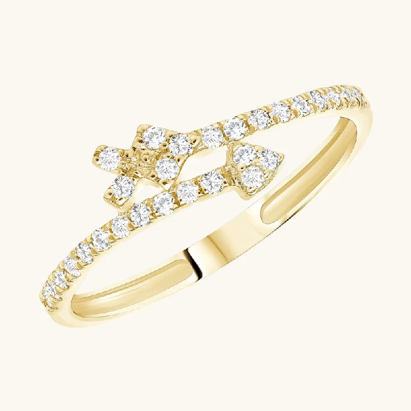 Dainty Diamond Arrow Ring