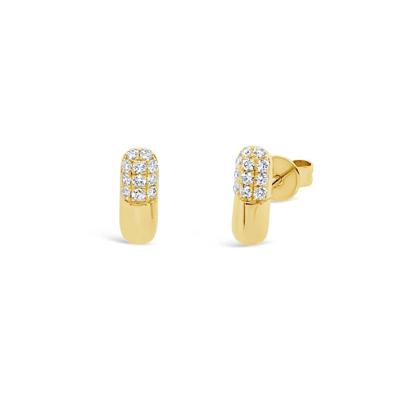 Diamond Pill Stud Earrings