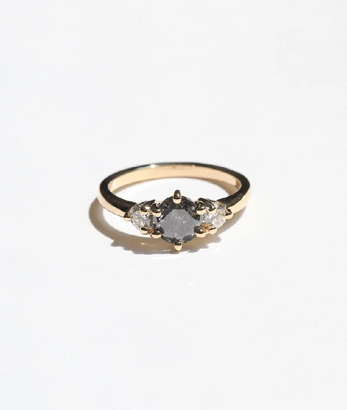 Ellis III Ring with Salt & Pepper Diamond