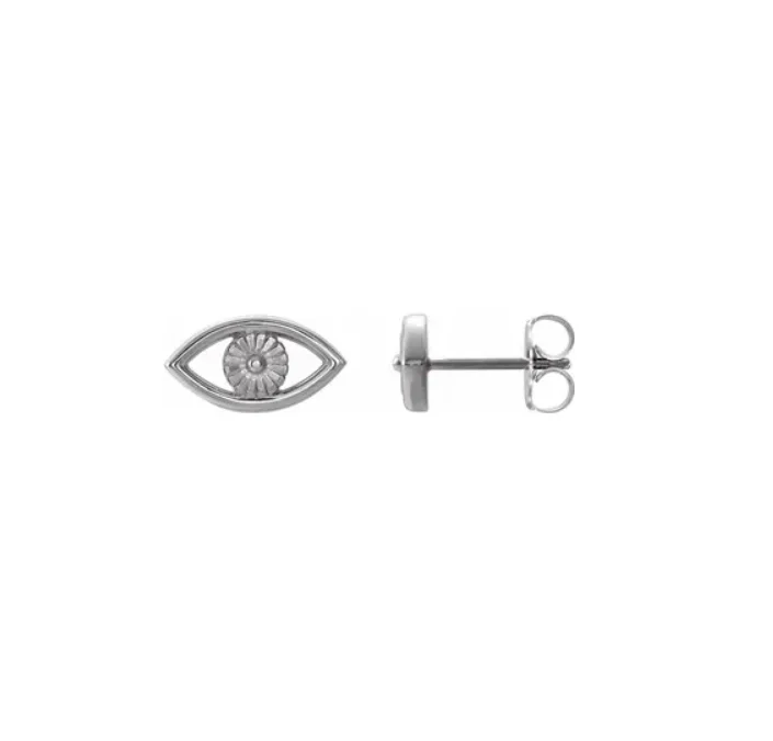 Sterling Silver Eye Stud Earrings