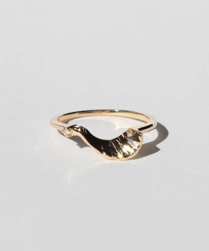 Fern Gold Ring with diamond