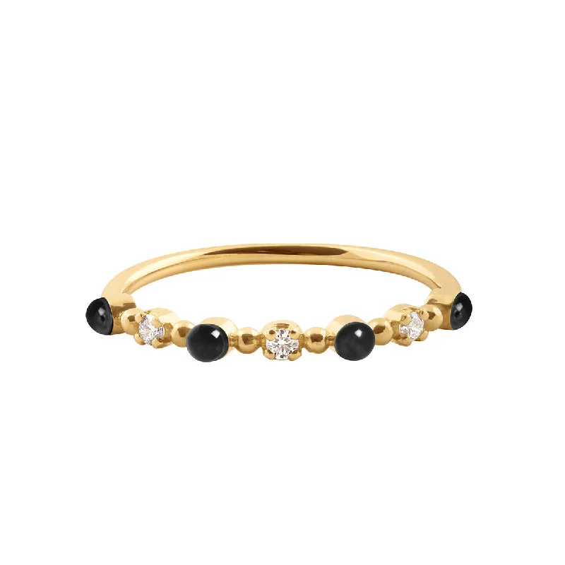 Gigi Clozeau 18k Gold Classic Gigi BLACK and Diamond Ring