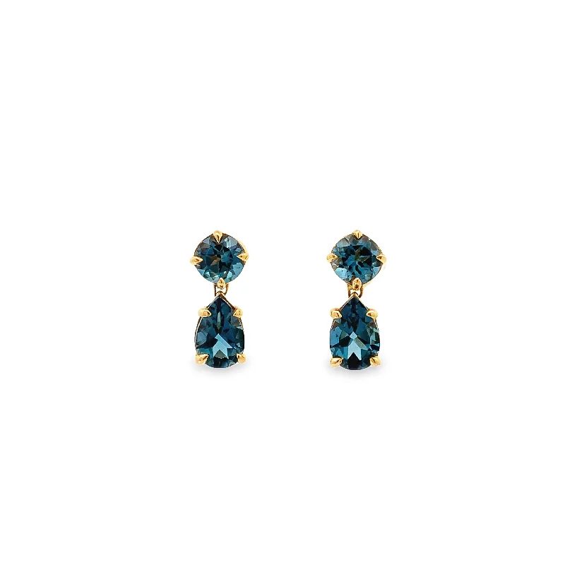 London Blue Topaz Drop Earrings