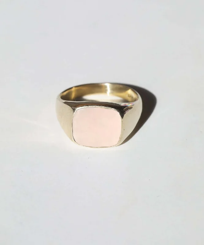 Morganite Signet Ring