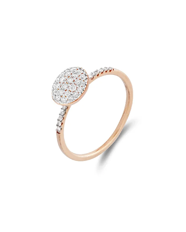 Nanis 18k Rose Gold Pave Dancing in the Rain Diamond Ring