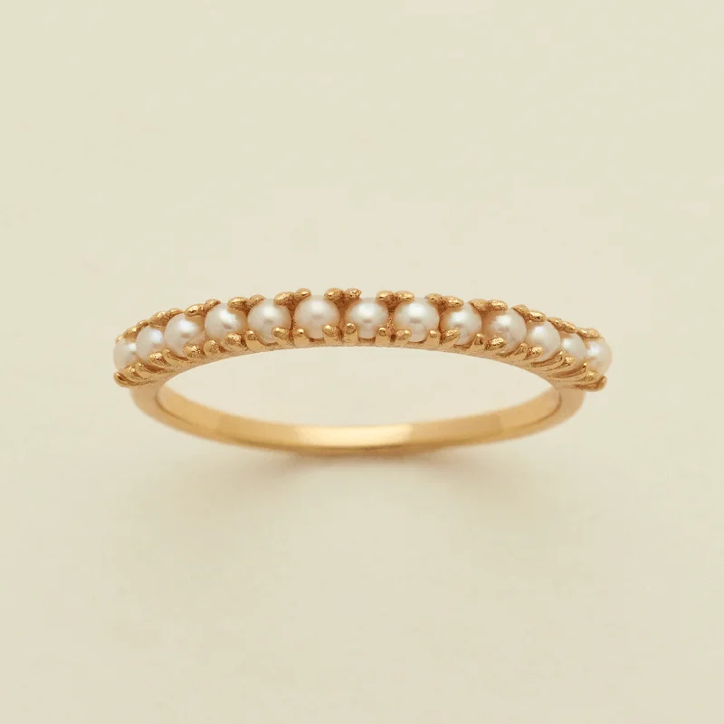 Pearl Stacking Band Ring | Final Sale