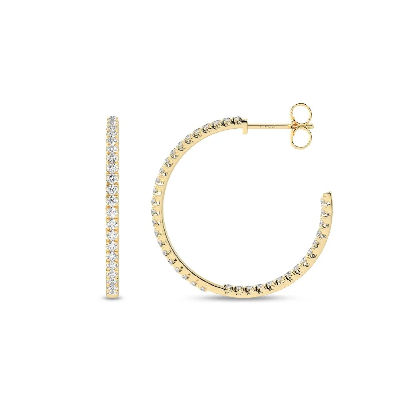 Petite Inside Out Diamond Hoops