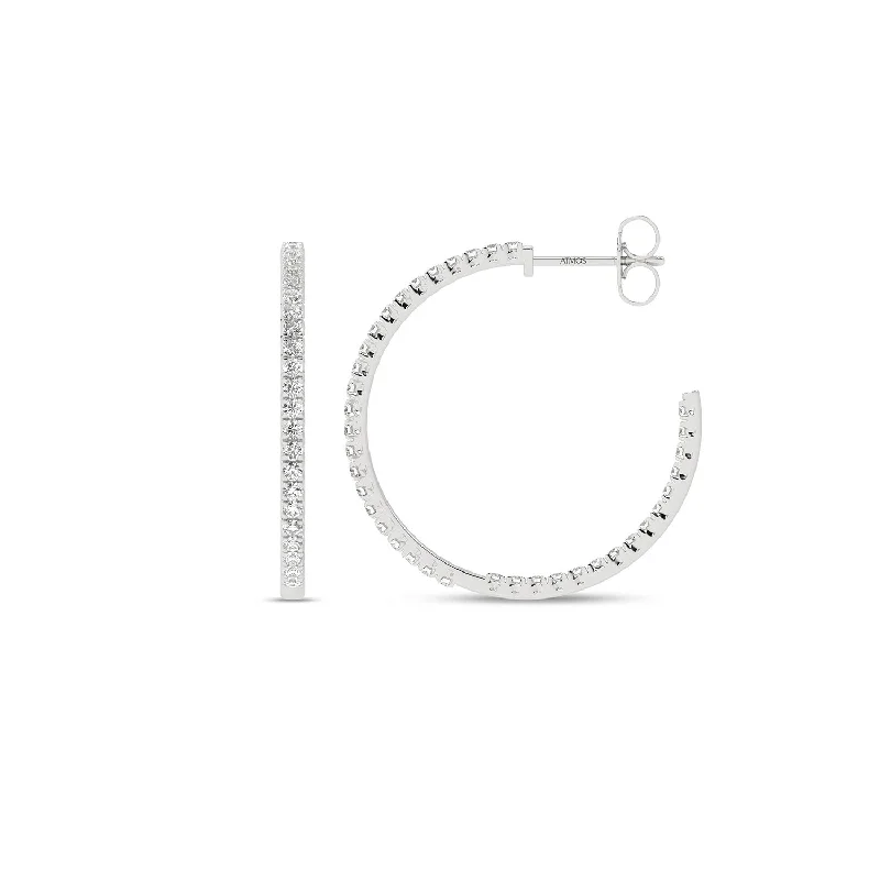 Petite Inside Out Diamond Hoops